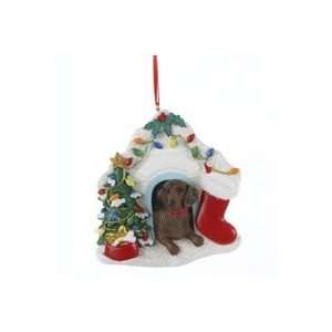  Dachshund in Dog House Holiday Ornament
