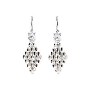   Fancy Diacut Chandelier Style Dangle Earring Lab Created Gems Jewelry