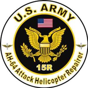   Army MOS 15R AH 64 Attack Helicopter Repairer Decal Sticker 3.8