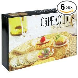 Ca Peachios Specialty (6 Flavors) Assorted Crackers, 8.8 Ounce Boxes 