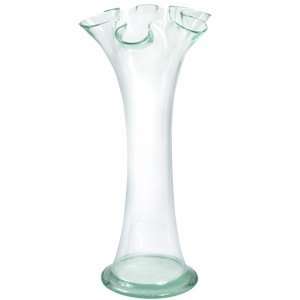  11 Clear Glass Soliflor Vase, fluted, tall, medium 