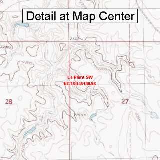 USGS Topographic Quadrangle Map   La Plant SW, South Dakota (Folded 