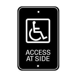 Sign,18x12,access At (wheelchair Picto)   BRADY  