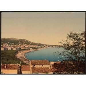 Photochrom Reprint of From Mont Chevalier, Cannes, Riviera