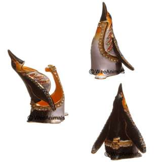 Bejeweled Bird Penguin Jeweled Box Crystal Trinket Enameled Wee 