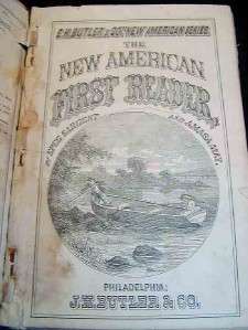 Antique BOOK New American First Reader, c1871, Phila.  