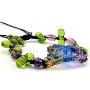  Liuli Piyao of Protection Glass Pendant Bracelet 