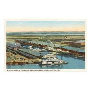  Seaboard Docks, Savannah, Georgia Travel Premium Poster 