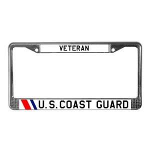  USCG Veteran Military License Plate Frame by  