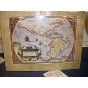  Antique Map Reproduction of The Americas