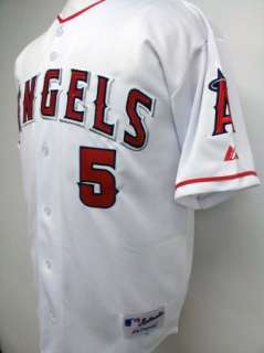 ALBERT PUJOLS #5 Anaheim Angels 50th & Team Patch Home Majestic Sewn 