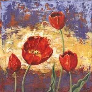 Ruby Red Tulips   Poster by Tina Chaden (10x10)