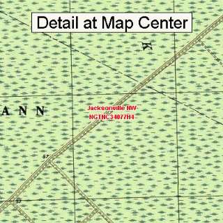 USGS Topographic Quadrangle Map   Jacksonville NW, North Carolina 