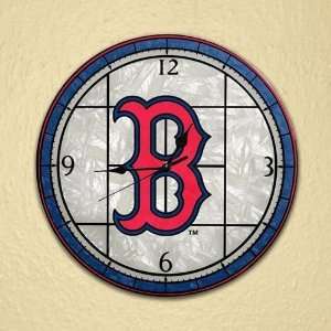  Boston Red Sox 12 Art Glass Clock