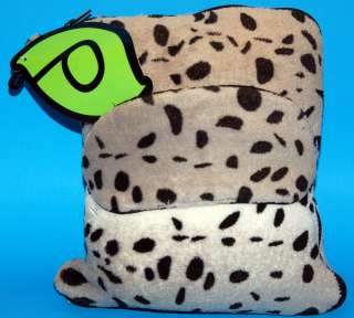   Travel Blanket Eye Mask set Gray Black Animal Print leopard spots