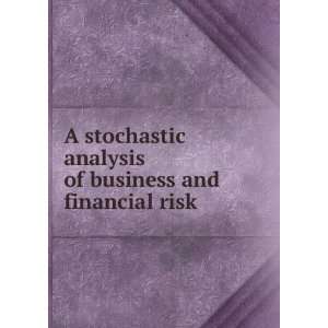  A stochastic analysis of business and financial risk 