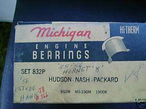 HUDSON NASH PACKARD Michigan V8 MAIN BEARINGS  .020  