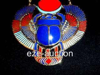 Ancient Egyptian Necklace huge Scarab OCCASION GIFT  