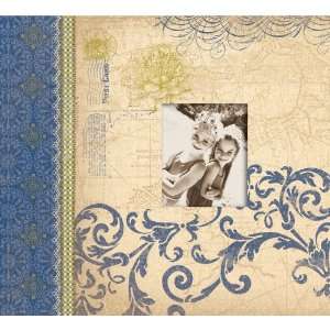  New   Blue Awning Postbound Album 12X12 by K&Company 
