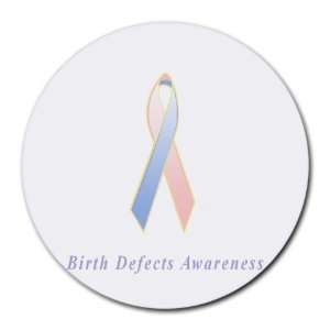 Birth Defects Awareness Ribbon Round Mouse Pad
