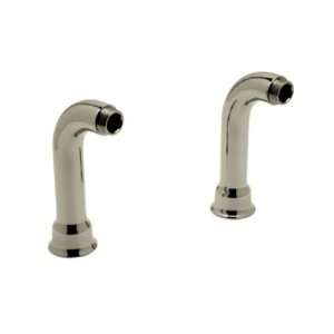  Rohl AR00380 STN 6 1/2 Inch Length Cisal Pair of Deck Unions 
