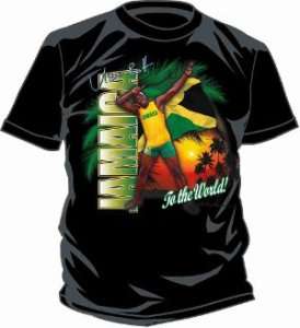Usain Bolt Jamaica Black T Shirt (NEW)  