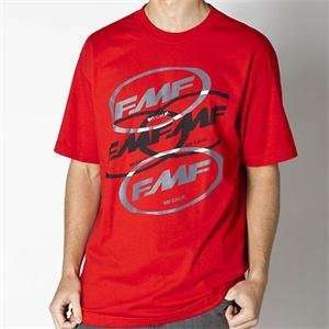  FMF Apparel Stacked Up T Shirt   Small/Red Automotive