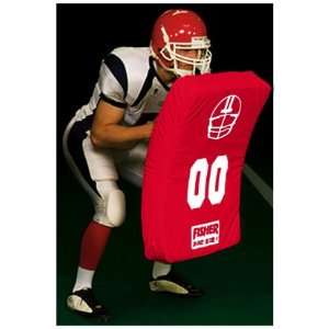  Fisher 10003 Curved Body Football Hand Shields RED 36 X 22 