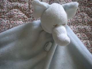 Angel Dear Blue Elephant Security Blanket Lovey Plush Baby Boy Toy EUC 