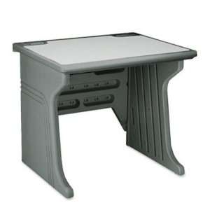  34 Aspira Workstation Table   Charcoal/ Granite 