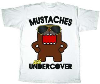 Domo Kun Mustaches Are Undercover Mens Shirt DOM026  