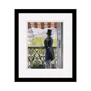  Man On A Balcony Boulevard Haussmann Framed Giclee Print 