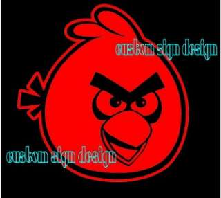 RED Angry Birds Car Window Sticker Laptop Cell Phone Skin Decal  