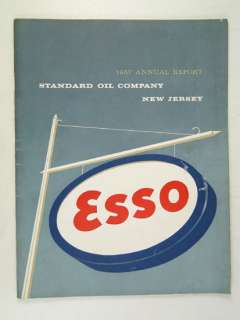 1957 Vtg Standard Oil Esso Annual Report Book Booklet  