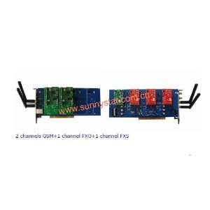 gsm card gsm asterisk card 2 channels gsm+1 channel fxo+1 channel fxs 
