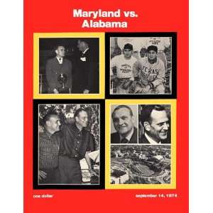  1974 Maryland vs. Alabama 22 x 30 Canvas Historic Football 