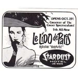   Ad 1963 Stardust Hotel   Le Lido de Paris Stardust Hotel Books