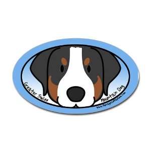  Anime Greater Swiss Mountain Dog Pets Oval Sticker by 