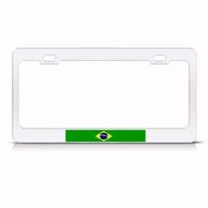  Brazil Flag Brazilian Country Metal license plate frame 