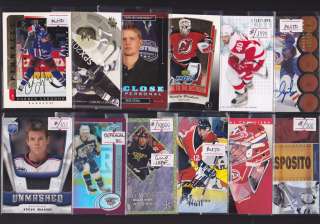 HUGE AUTO JERSEY PATCH ROOKIE/RC HOCKEY SPORTS CARD COLLECTION/LOT 