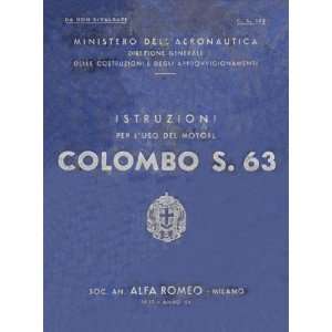 Colombo S.63 Aircraft Engine Manual   1937 Colombo S.63 