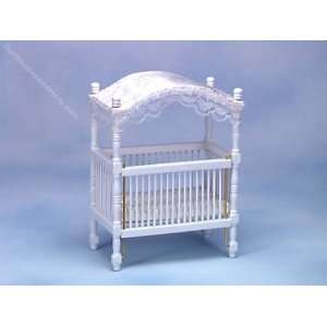  Dollhouse Miniature Canopy Crib 