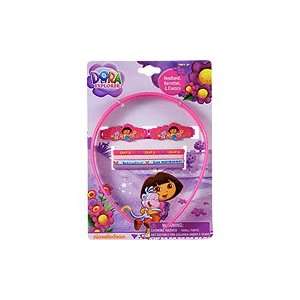  Dora The Explorer Headband, Barrettes & Elastics   7 pc 