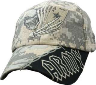 ARMY CHARCOAL CARDS SKLL UPSCALE COTTON HAT CAP  