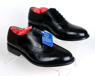 Mens Black Brogues with Leather Uppers and Sole Size 7  