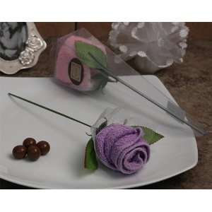  Wedding Favors Rose towel purple (Set of 6) Health 