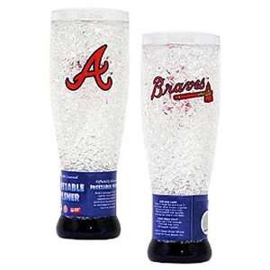  Atlanta Braves Crystal Pilsner Glass   Set of Two Kitchen 