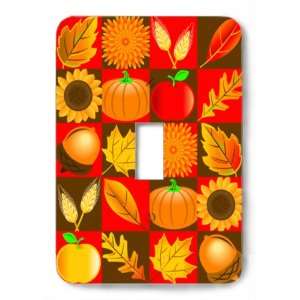    Harvest Checks Decorative Steel Switchplate Cover