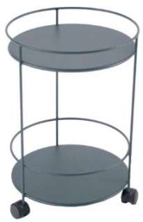   Bistro Side Table with Wheels, Non Perforated Patio, Lawn & Garden