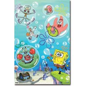   Spongebob Squarepants Bubbles Underwater Poster
